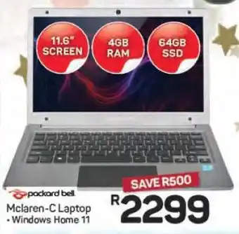 Pick n Pay Hypermarket Packard Bell Mclaren-C Laptop offer