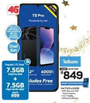 Pick n Pay Hypermarket Itel TS Pro 64GB offer