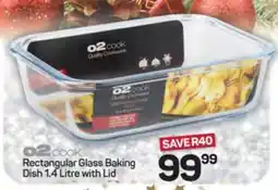 Pick n Pay Hypermarket Rectangular Glass Baking Dish 1.4 Litre with Lid offer