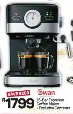 Pick n Pay Hypermarket Swan 15-Bar Espresso Coffee Maker offer