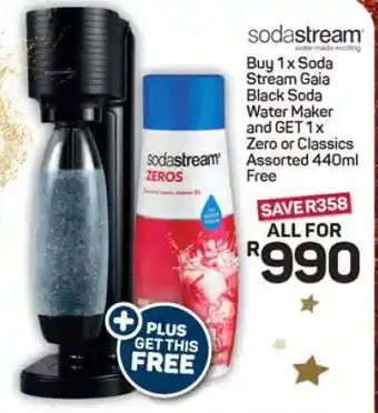 Pick n Pay Hypermarket SodaStream Gaia Black Soda Water Maker offer