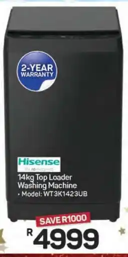 Pick n Pay Hypermarket Hisense 14Kg Top Loader Washing Machine offer