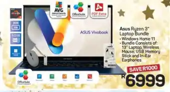 Pick n Pay Hypermarket Asus Ryzen 3 Laptop Bundle offer