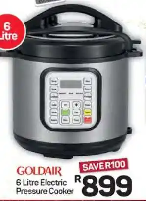 Pick n Pay Hypermarket GOLDAIR 6 Litre Electric Pressure Cooker offer