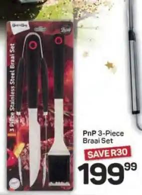 Pick n Pay Hypermarket PnP 3-Piece Braai Set offer