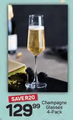 Pick n Pay Champagne Glasses 4-Pack offer