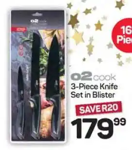 Pick n Pay Hypermarket o2 cook 3-Piece Knife Set in Blister offer