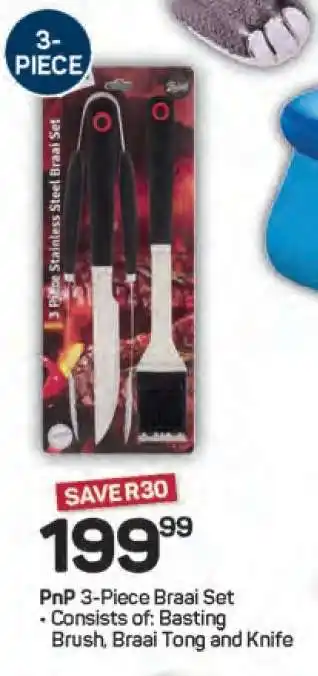 Pick n Pay PnP 3-Piece Braai Set offer