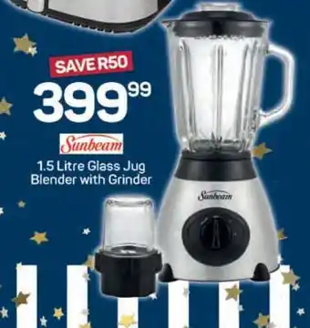 Pick n Pay Sunbeam 1.5 Litre Glass Jug Blender with Grinder offer