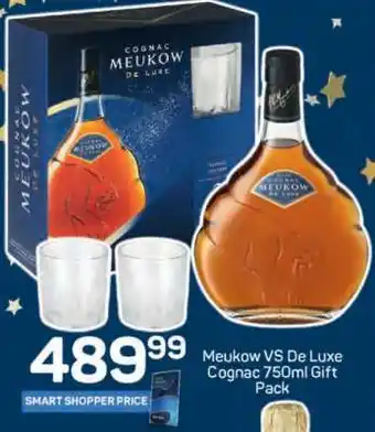 Pick n Pay Meukow VS De Luxe Cognac 750ml Gift Pack offer