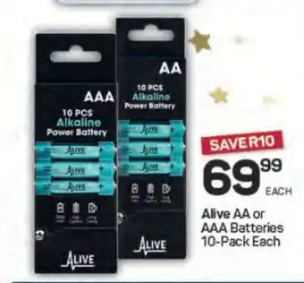 Pick n Pay Alive AA or AAA Batteries 10-Pack Each offer