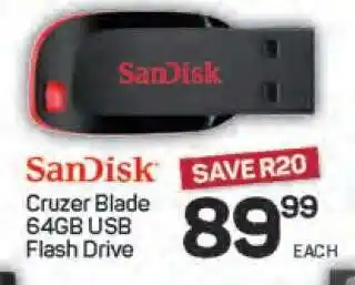 Pick n Pay SanDisk Cruzer Blade 64GB USB Flash Drive offer