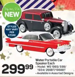 Pick n Pay Wster Portable Car Speaker Each offer