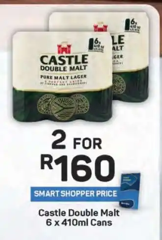 Pick n Pay Castle Double Malt 6 x 410ml Cans offer