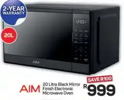 Pick n Pay AIM 20 Litre Black Mirror Finish Electronic Microwave Oven offer