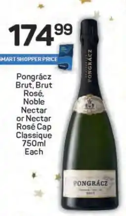 Pick n Pay Pongrácz Brut, Brut Rosé, Noble Nectar or Nectar Rosé Cap Classique offer