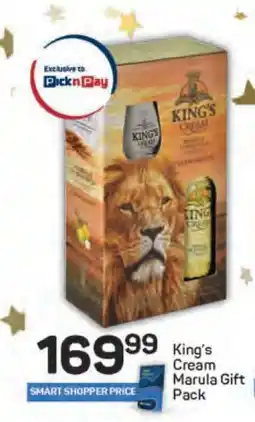 Pick n Pay King's Cream Marula Gift Pack offer