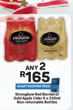 Pick n Pay Strongbow Red Berries or Gold Apple Cider 6 x 330ml Non-returnable Bottles offer