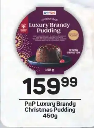 Pick n Pay PnP Luxury Brandy Christmas Pudding 450g offer