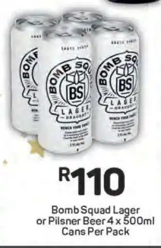 Pick n Pay Bomb Squad Lager or Pilsner Beer offer