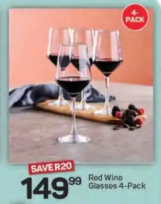 Pick n Pay Red Wine Glasses 4-Pack offer