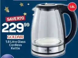 Pick n Pay Goldair 1.8 Litre Glass Cordless Kettle offer