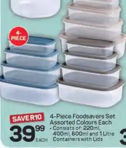 Pick n Pay 4-Piece Foodsavers Set offer
