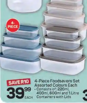 Pick n Pay 4-Piece Foodsavers Set offer