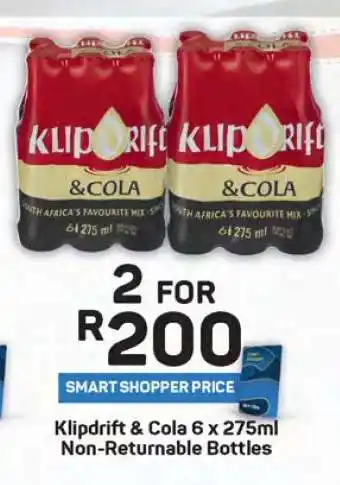 Pick n Pay Klipdrift & Cola 6 x 275ml Non-Returnable Bottles offer