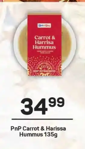 Pick n Pay PnP Carrot & Harrisa Hummus 135g offer