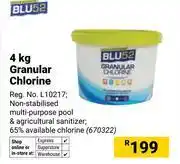 Builders Warehouse BLU52 Granular Chlorine 670322-4kg offer