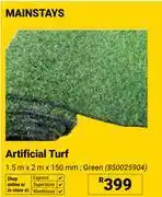 Builders Warehouse Mainstays Artificial Turf 850025904-1.5m X 2m X 150mm offer