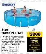Builders Warehouse Bestway Steel Frame Pool Set 417535 offer