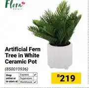 Builders Warehouse Flora Artificial Fern Tree In White Ceramic Pot 850010936 offer