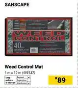 Builders Warehouse Sanscape Weed Control Mat 1m x 10m (493137) offer