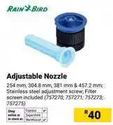 Builders Warehouse Rainbird Adjustable Nozzle (757270,757271,757273,757275) offer