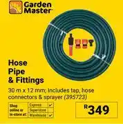 Builders Warehouse Garden Master Hose Pipe & Fittings 30m x 12mm (395723) offer