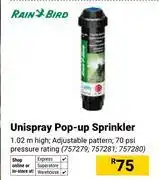 Builders Warehouse Rainbird Unispray Pop Up Sprinkler (757279,757281,757280) offer