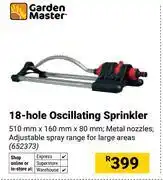 Builders Warehouse Garden Master 18 Hole Oscillating Sprinkler (652373) offer