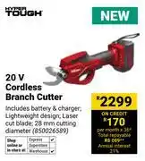 Builders Warehouse Hyper Tough 20V Cordless Branch Cutter (850026589) offer