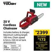 Builders Warehouse Hyper Tough 20V Cordless Chainsaw (850026633) offer