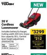 Builders Warehouse Hyper Tough 20V Cordless Lawnmower (850026578) offer