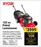 Builders Warehouse Ryobi 125cc Petrol Lawnmower 736327 offer