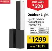 Builders Warehouse Eurolux Outdoor Light 850022487 offer