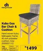 Builders Warehouse Design House Kubu Goa Bar Chair & Cushion (850002112) offer
