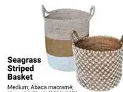Builders Warehouse Seagrass Striped Basket Medium (850019579,850019630,850019676)-Each offer