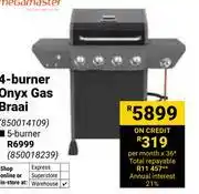 Builders Warehouse Megamaster 4 Burner Onyx Gas Braai (850014109) offer