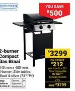 Builders Warehouse Born Free 2 Burner Compact Gas Braai 440mm x 450mm (751194) offer