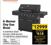 Builders Warehouse Megamaster 6 Burner Onyx Gas Braai (850018265) offer