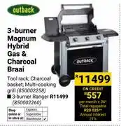 Builders Warehouse Outback 3 Burner Magnum Hybrid Gas & Charcoal Braai (850002258) offer
